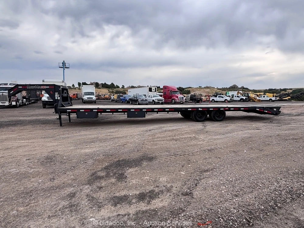 2025 RawMaxx 40' Gooseneck Flatbed Equipment Trailer
